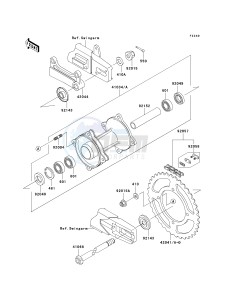 KX 100 A [KX100 MONSTER ENERGY] (A6F - A9FA) D8F drawing REAR HUB