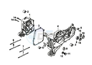 FIDDLE II 50 drawing CRANKCASE L / R / STARTER