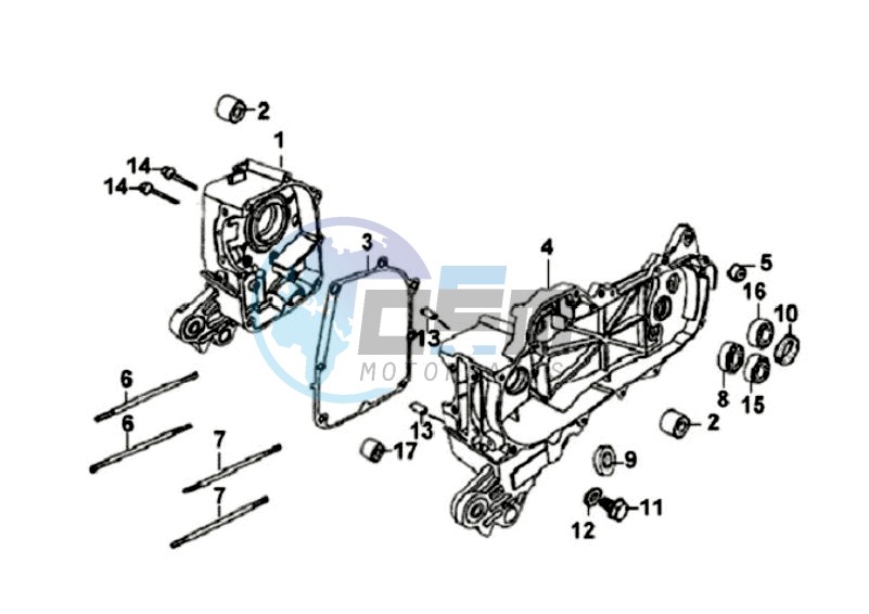 CRANKCASE L / R / STARTER