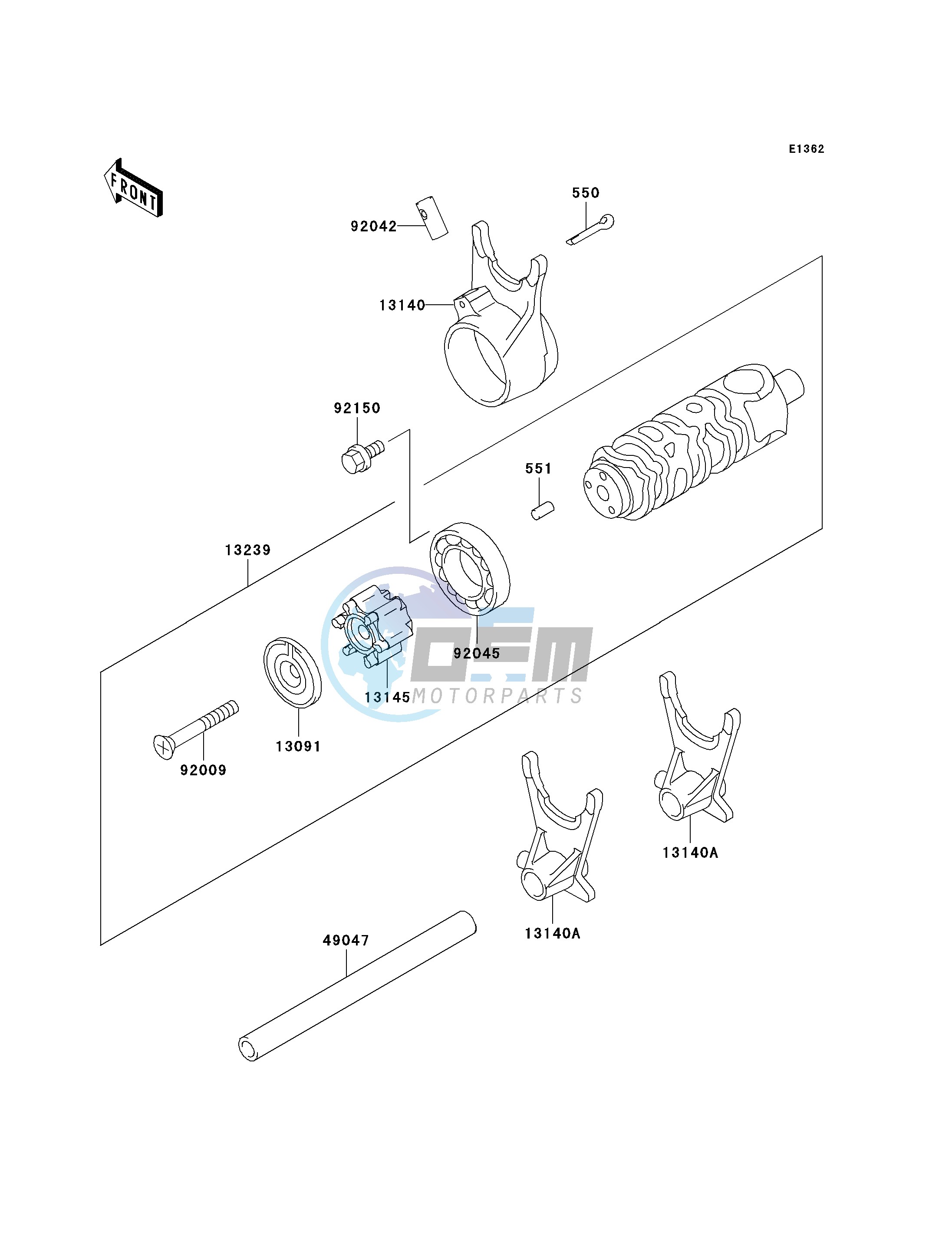 GEAR CHANGE DRUM_SHIFT FORK-- S- -