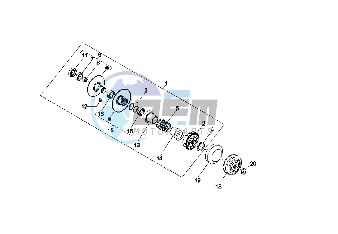 Driven pulley