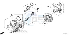 TRX500FM5H Europe Direct - (ED) drawing PROPELLER SHAFT