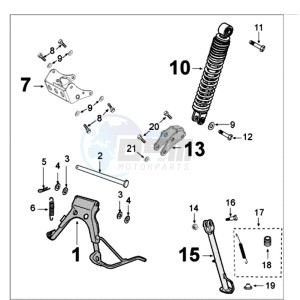 E VIVACITY drawing REAR SHOCK AND STAND