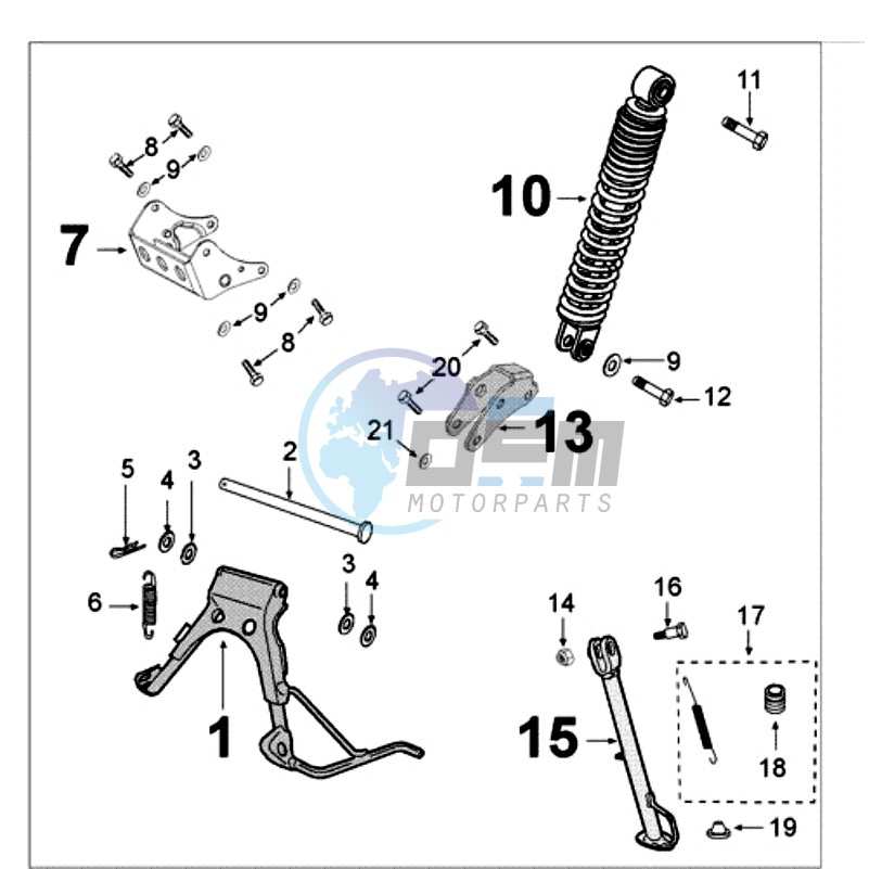 REAR SHOCK AND STAND