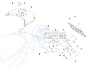 Primavera 50 4T-2V 25 kmh (EMEA) drawing Rear cover - Splash guard