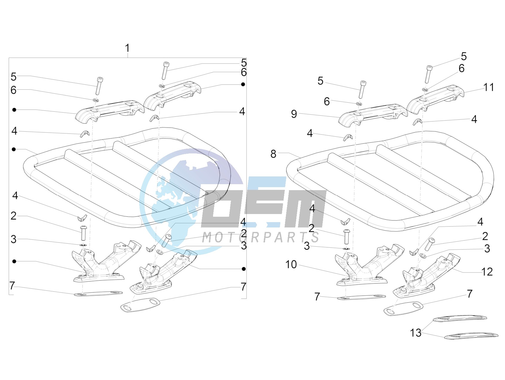 Rear luggage rack