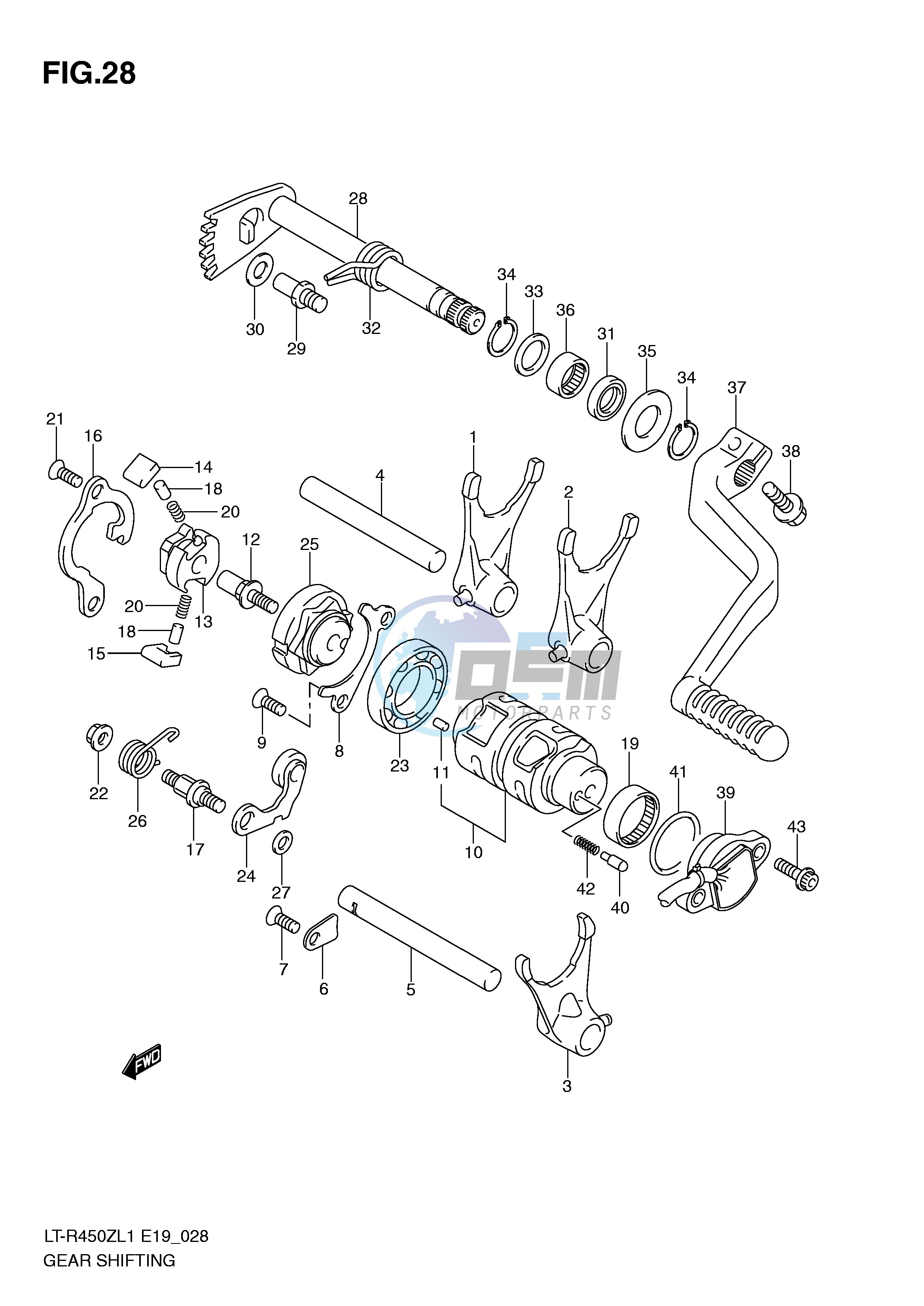 GEAR SHIFTING (LT-R450L1 E19)