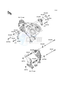 ZZR1400_ABS ZX1400FEF FR GB XX (EU ME A(FRICA) drawing Engine Mount