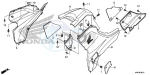 TRX500FE2E TRX500FE2 Europe Direct - (ED) drawing SIDE COVER/ TANK COVER