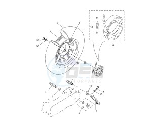 BW'S 50 drawing REAR WHEEL