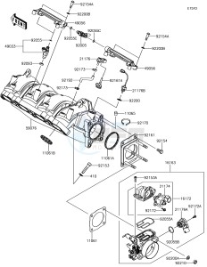 JET SKI SX-R JS1500AHF EU drawing Throttle