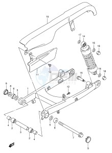 LS650 (E3-E28) SAVAGE drawing REAR SWINGING ARM