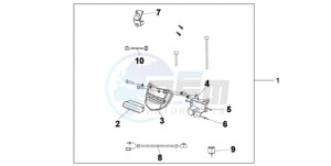 XL700VA9 France - (F / ABS CMF SPC) drawing REAR FOG LIGHT