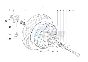 X8 125 drawing Front wheel