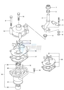 DT 115 drawing Water Pump (1986 to 1997)