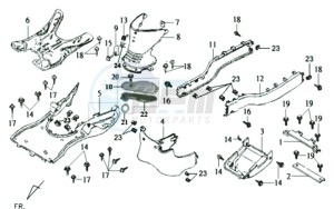 JOYRIDE 125 drawing FOOTREST / LOWER COWLING