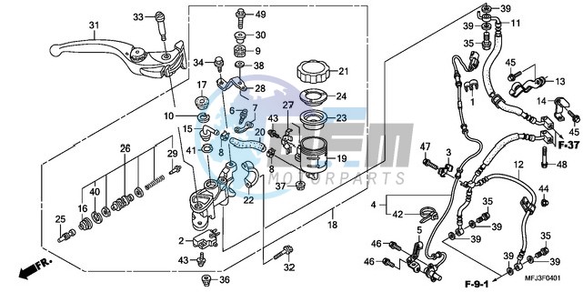 FR. BRAKE MASTER CYLINDER (CBR600RA)