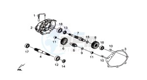 JOYMAX 250i drawing CRANKCASE - DRIVE SHAFT