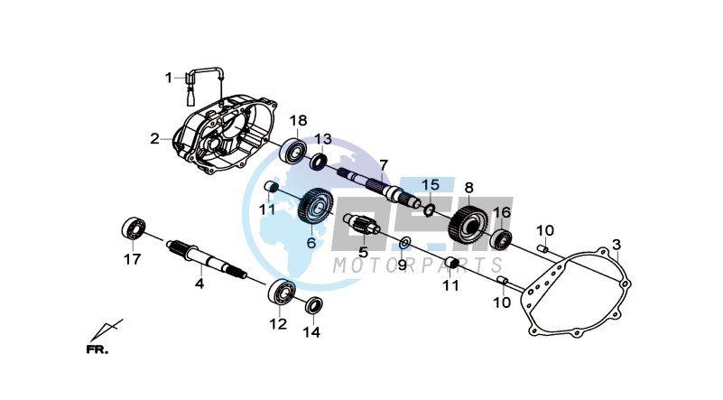 CRANKCASE - DRIVE SHAFT