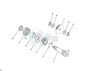 XT X BRA 125 drawing KICK STARTER GEARS