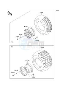 KSV 700 A [KFX 700] (A6F-A9F) A6F drawing WHEELS_TIRES