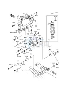 NINJA_250SL_ABS BX250BFF XX (EU ME A(FRICA) drawing Suspension/Shock Absorber