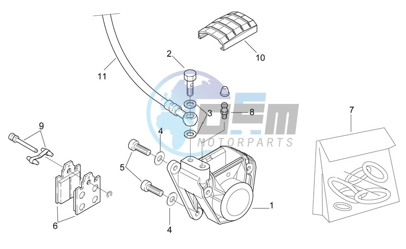 Rear master brake cylinder