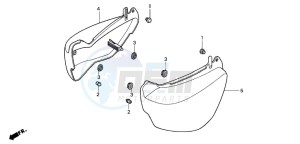 VF750CD drawing SIDE COVER