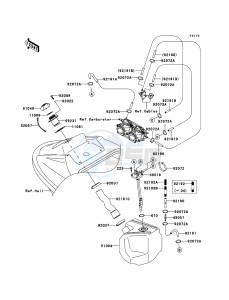 JET SKI 800 SX-R JS800-A3 FR drawing Fuel Tank