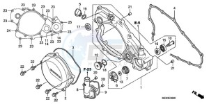 CRF450RA Europe Direct - (ED) drawing R. CRANKCASE COVER/WATER PUMP