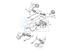 WR F 450 drawing FLASHER LIGHT, ALTERNATIVE EURO KIT