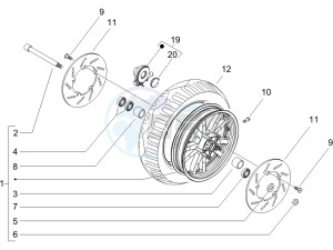 X9 500 Evolution 2006-2007 (USA) drawing Front wheel