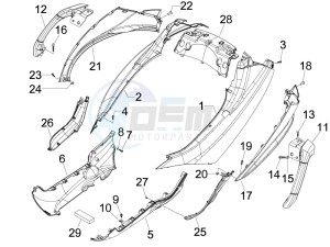 MP3 300 ie lt MP3 300 ie lt Sport drawing Side cover - Spoiler