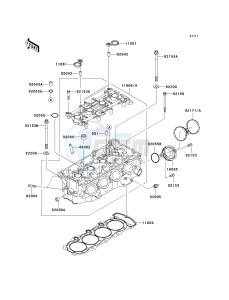 ZX 636 B [NINJA ZX-6R[ (B1-B2) [NINJA ZX-6R drawing CYLINDER HEAD