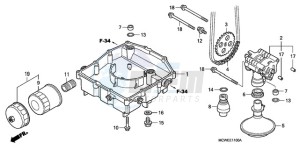 VFR800A9 France - (F / ABS CMF MME) drawing OIL PUMP