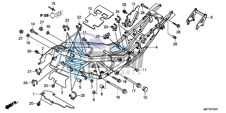 FRAME BODY (XL1000VA)