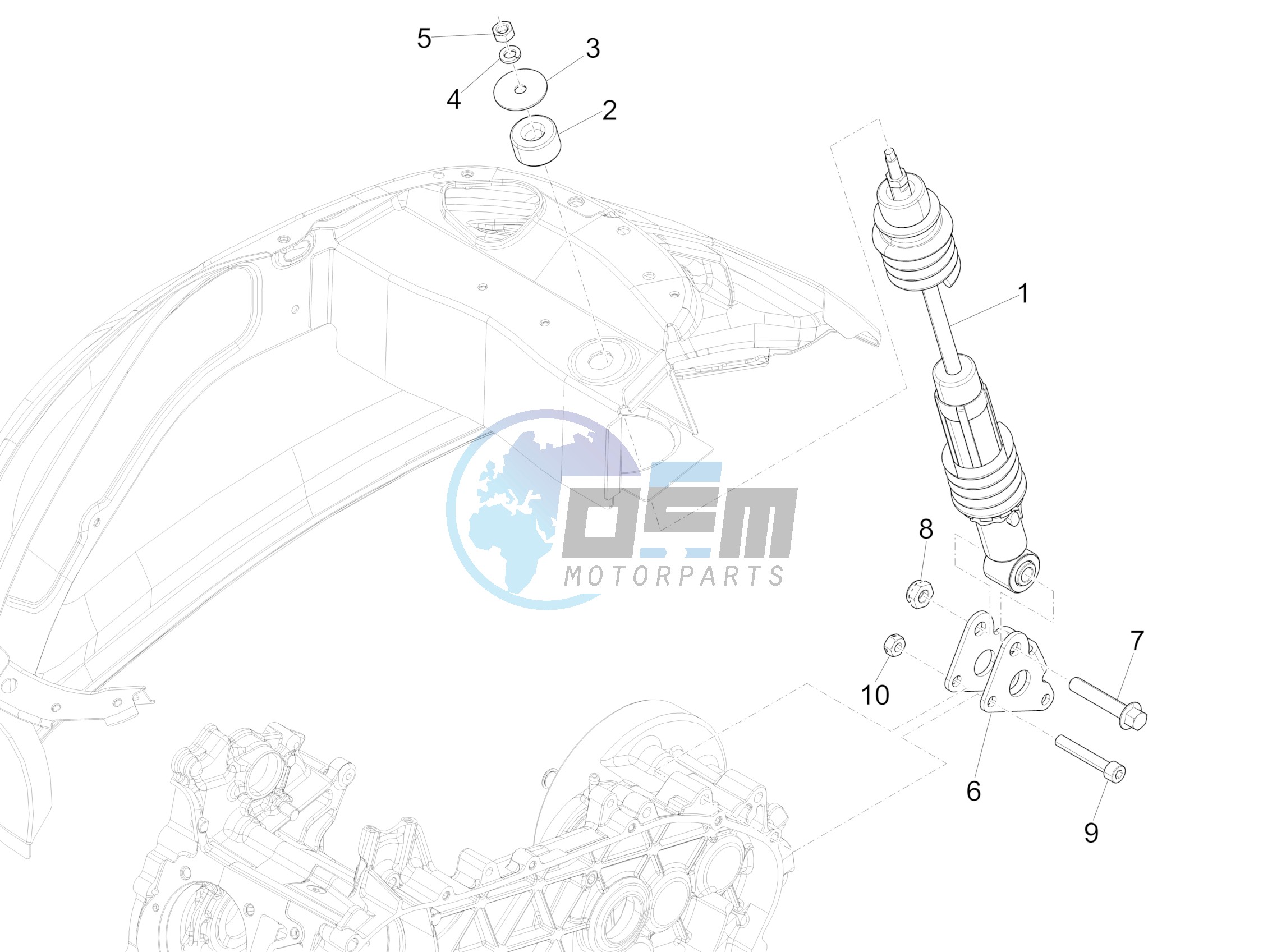 Rear suspension - Shock absorber/s