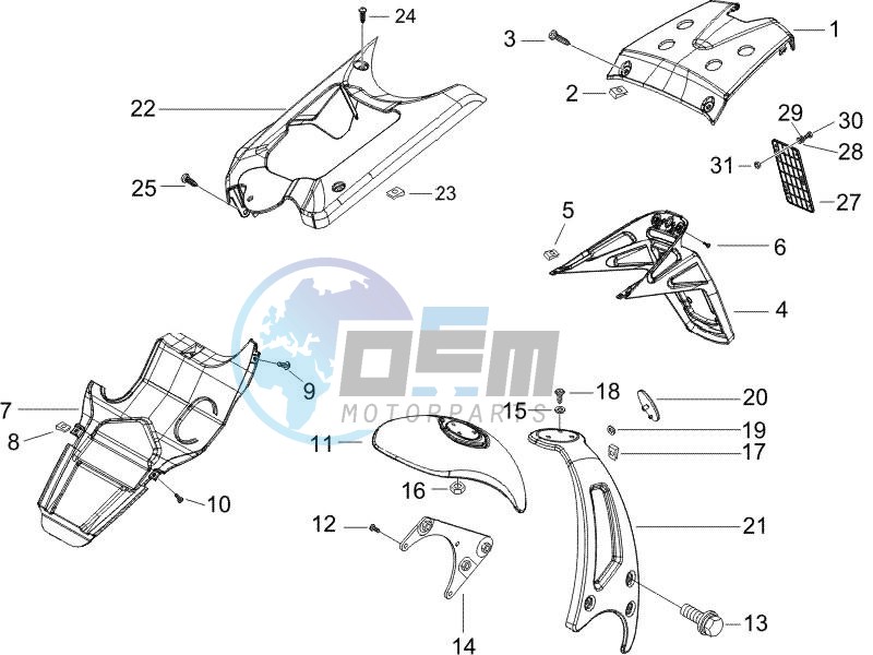 Rear cover - Splash guard