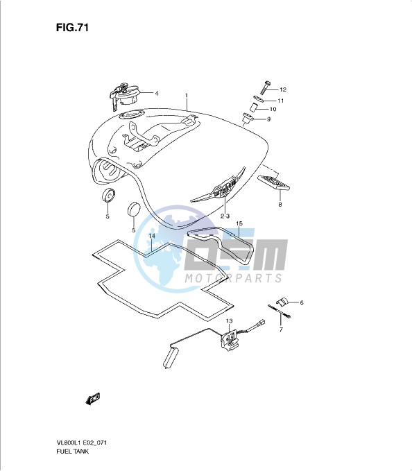 FUEL TANK (VL800L1 E2)