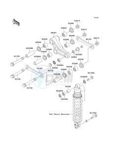 KX 80 W [KX80] (W1-W3) [KX80] drawing REAR SUSPENSION