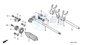 XL125VB drawing GEARSHIFT DRUM