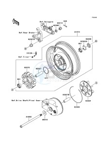 VN1600 CLASSIC TOURER VN1600-D1H GB XX (EU ME A(FRICA) drawing Rear Hub