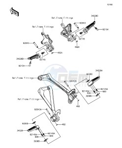 NINJA ZX-10R ABS ZX1000SGFA XX (EU ME A(FRICA) drawing Footrests