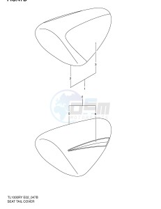 TL1000R (E2) drawing SEAT TAIL BOX (MODEL K1)