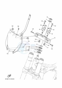 YZ250X (BF1T) drawing STEERING