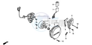 CR500R drawing LEFT CRANKCASE COVER/ GENERATOR