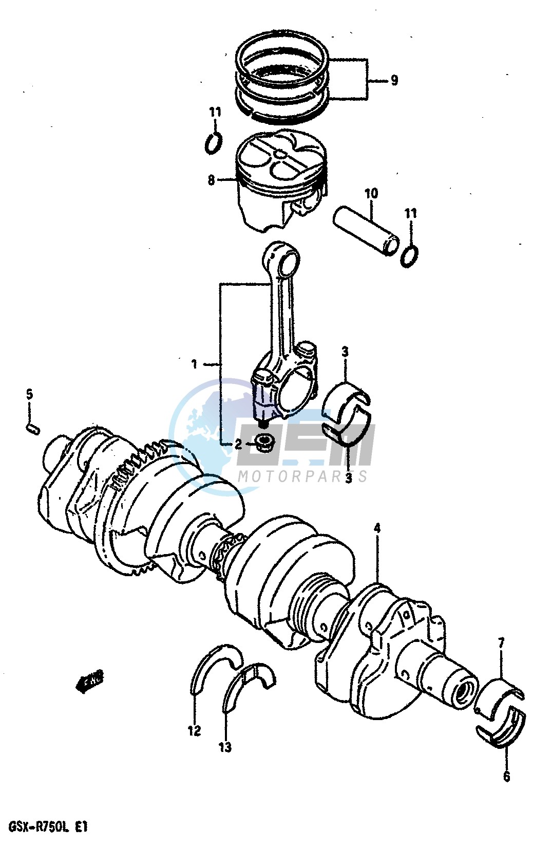 CRANKSHAFT (MODEL J K)