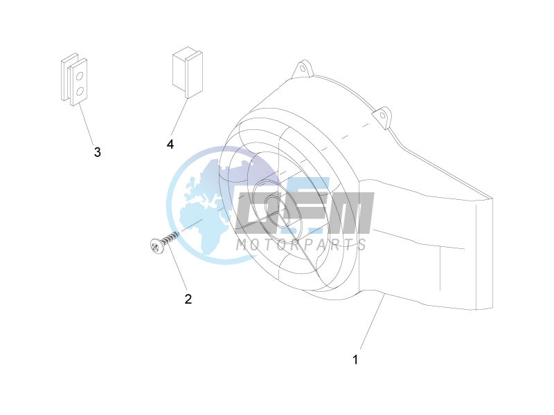 Flywheel magneto cover - Oil filter