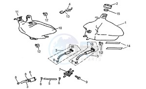 Quasar 50-100 drawing Fuel tank - Oil tank