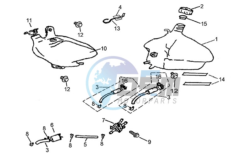 Fuel tank - Oil tank